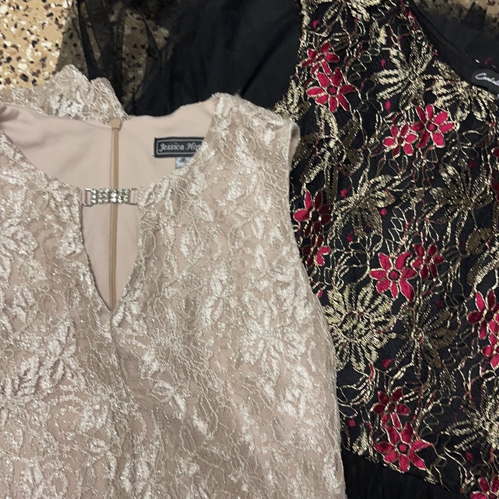 Christmas dress holiday wedding fancy dress bundle glitter gold tulle holiday - Picture 2 of 6